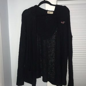 Hollister Navy Blue Cardigan with hood size XS